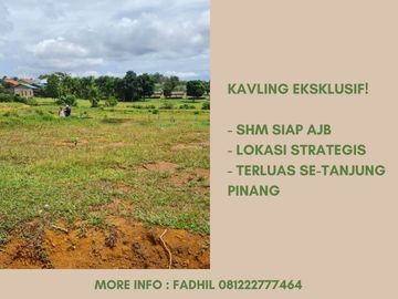 JUAL CEPAT! Kavling Eksklusif Tanjungpinang SHM