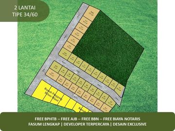 Strategis 2 Lantai Rumah KPR Siap 2KT Tipe 34/60
