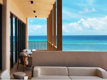 Departamento frente al mar, con club de playa, casa club en residencial de lijo,
