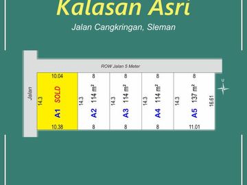 Tanah Murah Kawasan Pemukiman Fasum Jalan 5 Meter Jln. Cangkringan Jogja