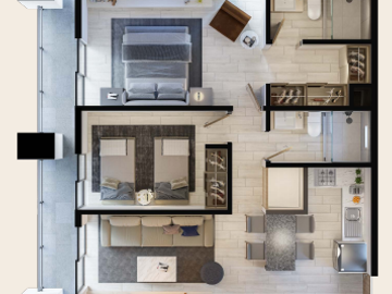 DEPARTAMENTO EN PROYECTO EN PRE-VENTA EN AZUL MOCA 377