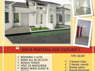 Rumah baru harga lama design kekinian dp ringan