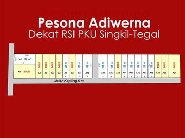 Sertipikat SHM Dekat RSI PKU Singkil Adiwerna 70 Jt-an