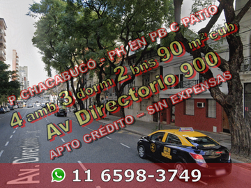 PH en Venta en Parque Chacabuco 4 ambientes 2 baños 90 m2 + patio en PB, sin expensas - Av Directorio 900