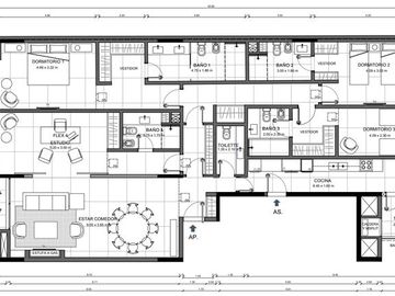 Apartamento 3 Dormitorios mas Servicio - Punta Carretas- Villa Biarritz