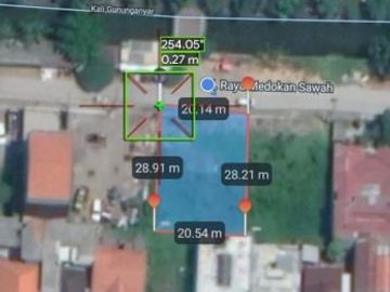 MURAH & SANGAT STRATEGIS Tanah Jalan Raya Medokan Sawah