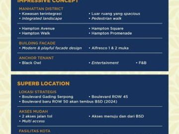 Ruko Investasi Bisnis Terbaik Hampton Avenue T2 di Gading Serpong