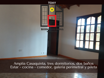 Amplia Casaquinta sobre calle Brasita de Fuego, Lowo Che, Toay