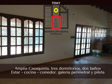 Amplia Casaquinta sobre calle Brasita de Fuego, Lowo Che, Toay