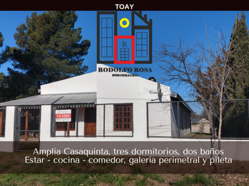 Amplia Casaquinta sobre calle Brasita de Fuego, Lowo Che, Toay