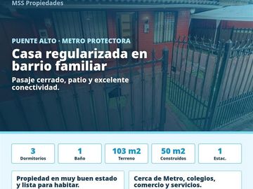 Casa en venta de 3 dorm. en Puente Alto