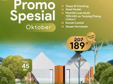 Rumah murah di tanjungpinang dekat areca waaterpark