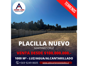PLACILLA DE PEÑUELAS / MARTINEZ CRUZ / SITIOS URBANOS 1.000 M2