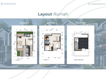 Townhouse Rumah Syariah 2 lantai Tengah Kota Bogor Gratis Rooftop Tanpa BI Checking