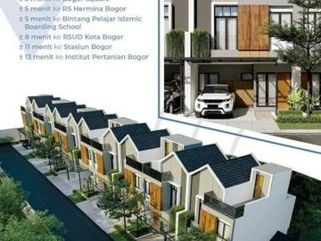 Townhouse Rumah Syariah 2 lantai Tengah Kota Bogor Gratis Rooftop Tanpa BI Checking