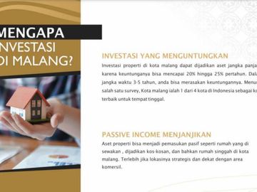 INVESTASI HUNIAN DI LOKASI PREMIUM KOTA MALANG