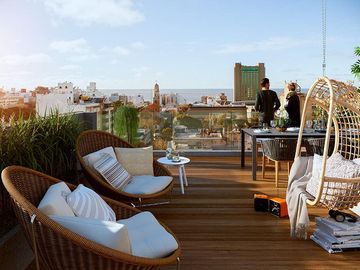 Apartamento 2 dormitorios, 2 baños y gran terraza exclusiva en Punta Carretas, Montevideo