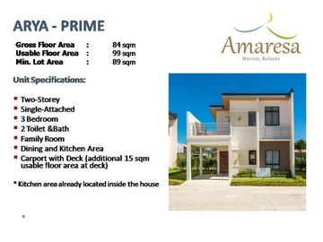 Arya Prime - 3 Bedrooms Single Attached House for Sale in Marilao Bulacan