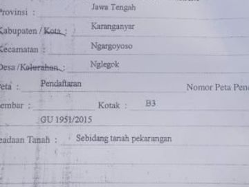 Tanah ngargoyoso arah kemuning