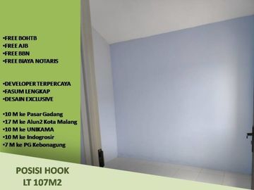 Rumah Pakisaji 10 Menit ke Unikama 2KT Tipe 25/107 Hook
