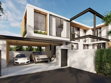 New two-story villa with a clean look and modern design you might find in Europe awaits you in Chiang Mai