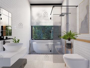 New two-story villa with a clean look and modern design you might find in Europe awaits you in Chiang Mai