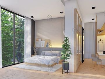 New two-story villa with a clean look and modern design you might find in Europe awaits you in Chiang Mai