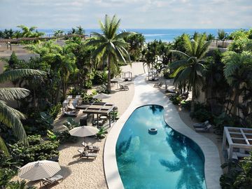 Condominio frente al mar, con club de playa, areas verdes y amenidades, en pre-c