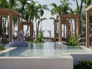Condominio frente al mar, con club de playa, areas verdes y amenidades, en pre-c