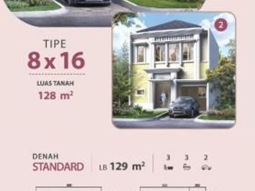 RUMAH DI CLUSTER FLAMINGO TYPE 8X16 STANDAR, SUMMARECON GADING SERPONG
