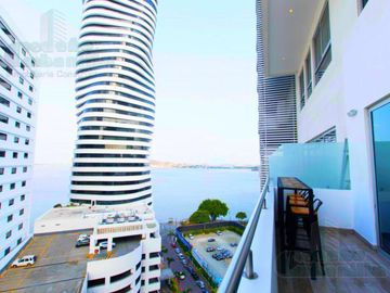 DEPARTAMENTO AMOBLADO DE LUJO EN VENTA PUERTO SANTA ANA INCLUYE 2 PARQUEOS