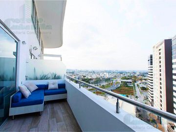 DEPARTAMENTO AMOBLADO DE LUJO EN VENTA PUERTO SANTA ANA INCLUYE 2 PARQUEOS