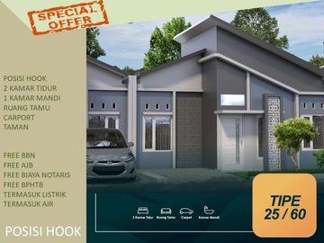 Posisi Hook Rumah Dekat Kota Bebas Banjir 2KT Tipe 25/107