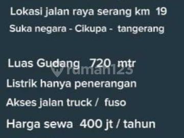 Disewakan Gudang Bersama di Cikupa Tangerang