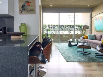 Penthouse con terraza semi techada de 37 m2, 4 estacionamientos, alberca con car