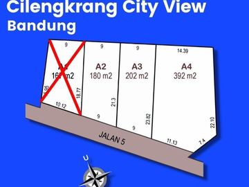 Cakeut Jl A.H. Nasution Tanah 2,1 Jt/M2 Bandung City View