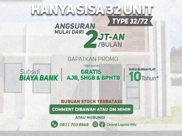 CICIL 2JT'AN RUMAH MEWAH TEMBESI, GRATIS SURAT & BIAYA BANKK