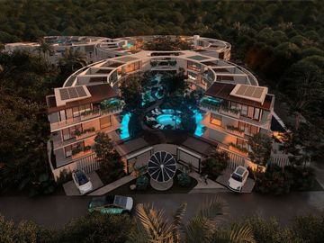 Departamento con swim up, terraza con acceso a la alberca, dron de pasajeros