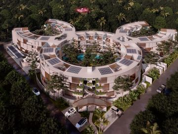 Departamento con swim up, terraza con acceso a la alberca, dron de pasajeros