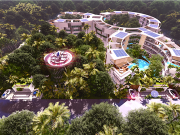 Departamento con swim up, terraza con acceso a la alberca, dron de pasajeros