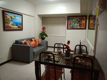 Furnished 2BR Loft For Rent in Columns Legazpi Village