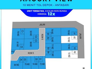 Beli Tanah Pecah SHM Per Kavling: Luas 72 M2 Akses Tol Desari