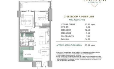 17K for a 71.50 sqm | ALDER RESIDENCES by DMCI Homes