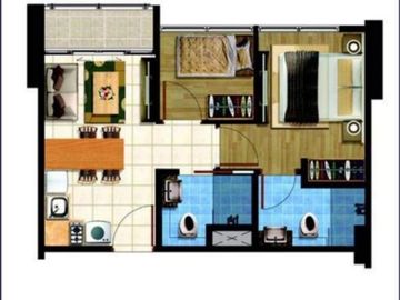 Dijual cepat Apartemen Puri Mansion (2 kamar tidur) banyak bonusnya
