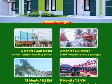 Cluster Syariah One Gate System dekat Jalan Raya di Pengasinan Sawangan
