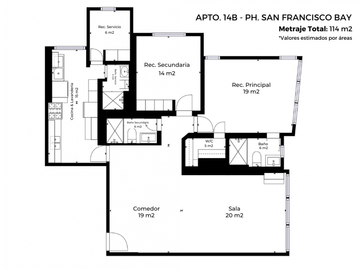 Se Vende Apartamento de 114 m2, en P.H. San Francisco Bay, a $235,000
