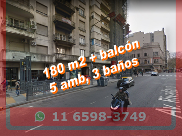 *NUEVO PRECIO* Piso en Venta en Congreso 4 dormitorios 3 baños 180 m2, balcón al frente – Rivadavia 1800