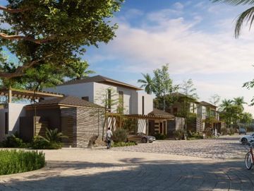 Casa en campo de golf,  jardín con alberca privada, área de juegos para niños y