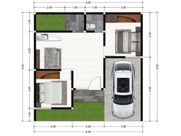 Terbaru, Call 08213993---- Rumah Minimalis Sederhana 1 Lantai Di Sidoarjo 345 Juta Diamond Village Juanda 2
