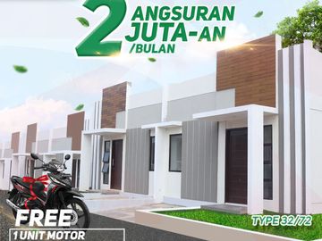 DIJUAL RUMAH TIPE 32 GRATIS SURAT & MOTOR